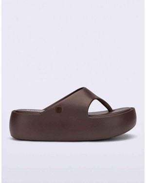 Melissa Free Platform Thong Slip On Sandal - Brown