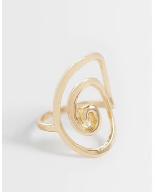ASOS Ring With Swirl Design - White