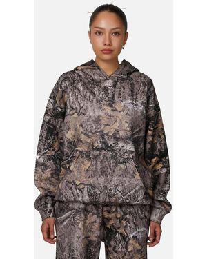 Good For Nothing Oversized Camo Pullover Hoodie - Brown