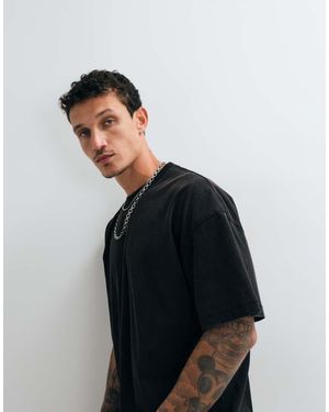 Weekday Camiseta Extragrande - Negro