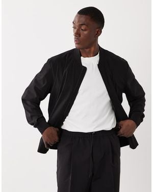 Mango Zip Thorugh High Neck Jacket - Black