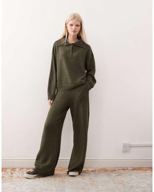 Collusion Knit Oversized Joggers - Green