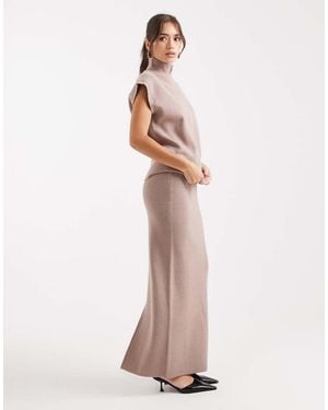 French Connection Knitted Tube Midi Skirt Co-Ord - Pink