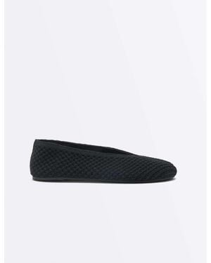Oysho Crochet Ballet Flats - White