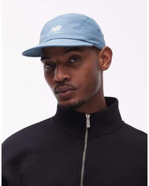 New Balance 5 Panel Stacked Camper Hat - Blue