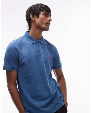 Levi's Batwing Logo Slim Fit Pique Polo - Blue