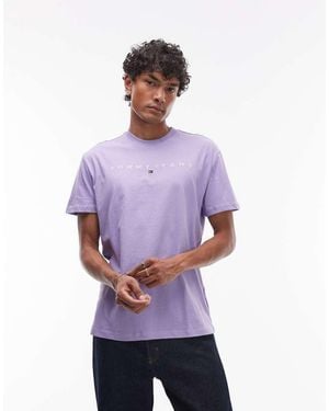 Tommy Hilfiger Linear Logo T-shirt - Purple