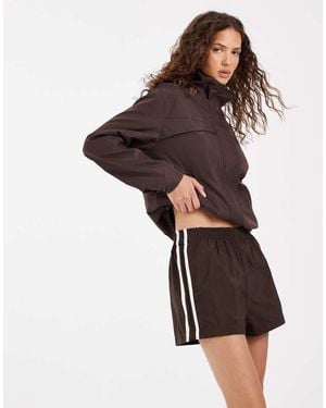 ASOS Techy Side Striped Boxer Shorts - Brown