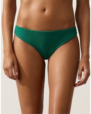 Oysho Piqué Classic Bikini Briefs - Green