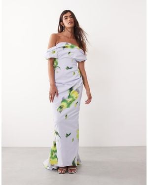 ARRANGE Ruched Bandeau Maxi Dress - White