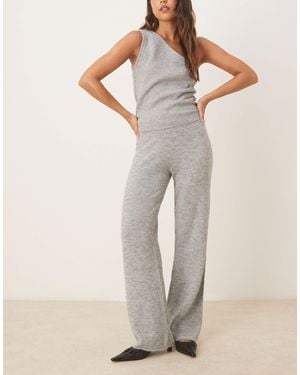 JJXX Knitted Straight Leg Pants - Natural