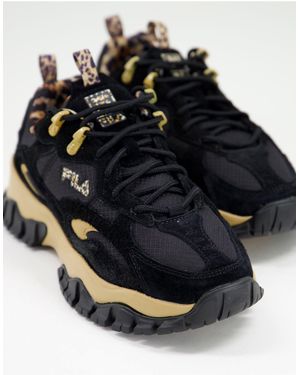 Fila Ray Tracer Tr 2 With Leopard Print - Black