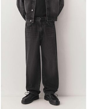 Pull&Bear – weit geschnittene jeans - Schwarz