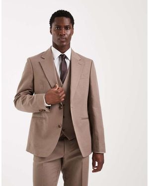 ASOS Slim Suit Jacket - Natural