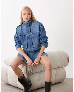 ASOS Jack Met Opstaande Boord En Ballonzoom - Blauw