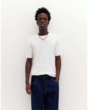 Pull&Bear – kurzärmliger pullover - Weiß