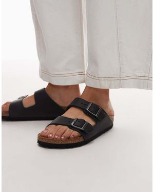 Birkenstock Arizona Oiled Leather Sandals - Black