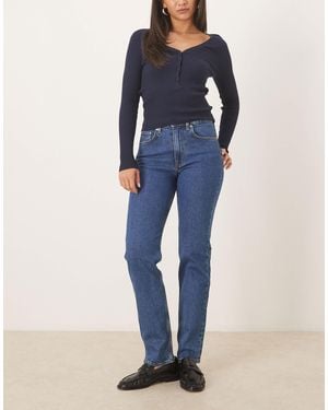 ARKET Jade Stretch Full Length Slim Leg Jeans - Blue