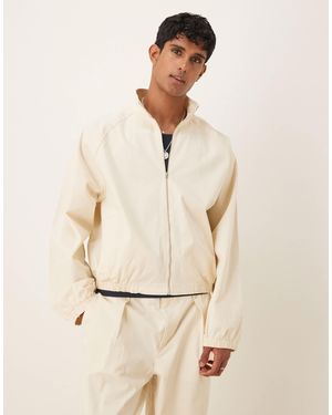 ASOS Co-ord Funnel Neck Blouson Jacket - Natural