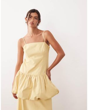 ARRANGE Co-ord Longline Cami Top With Puffball - Natural