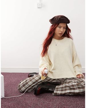 Monki – locker geschnittener strickpullover - Grau