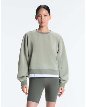 Oysho Soft-Touch Round Neck Sweatshirt With Modal - Grey