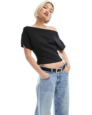 Miss Selfridge Top Con Spalle Scoperte - Nero