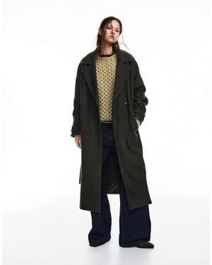 Pull&Bear – langer mantel - Schwarz
