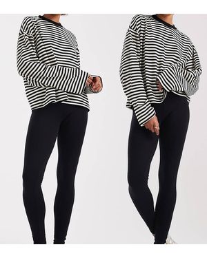 ASOS Asos Design Tall 2 Pack Leggings - Black