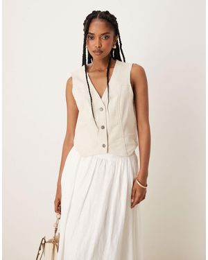 Jdy Denim Waistcoat - Natural