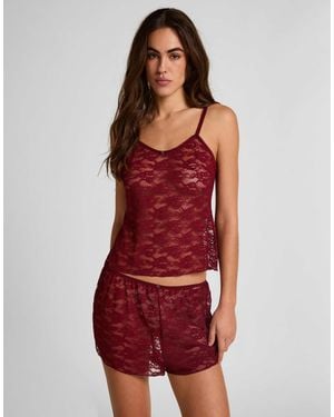 Hunkemöller Hunkemöller – shorts aus spitze - Rot