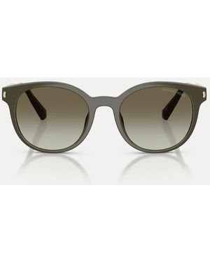 Michael Kors Occhiali Da Sole Rotondi Pienza Con Lenti Verdi Color Oliva - Verde