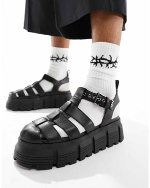Buffalo Ava Fisher Sandals - Black