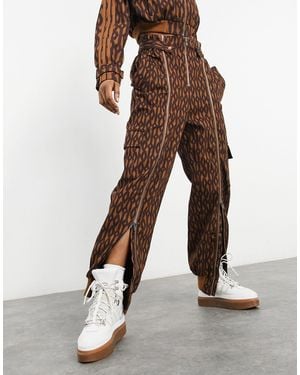 Ivy Park Adidas X - Broek Met Monogram En Rits - Bruin