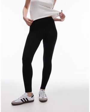 Topshop Unique Legging basique longueur cheville - Noir