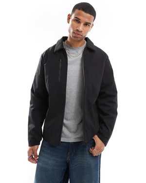 Jack & Jones Giacca Coach Imbottita Nera Con Zip - Blu