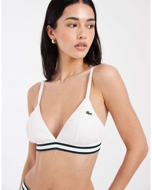 Lacoste Bralette Triangular De - Blanco