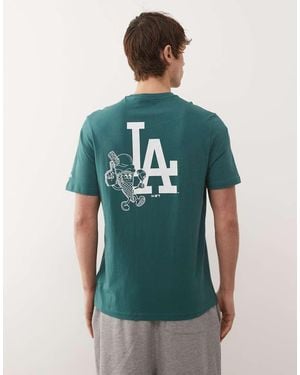 KTZ La Dodgers Graphic Regular Fit T-Shirt With Back Print - Green