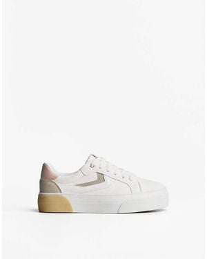 Bershka Contrast Trainers - White