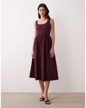 Nobody's Child Colorado Sleeveless Scoop-neck Midi Dress - Red