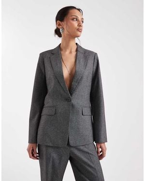 Vero Moda Americana De Sastre Gris Oscuro Jaspeado Extragrande De (Parte De Un Conjunto)