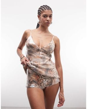 AFRM Rose Sequin Mesh Hot Pants - Multicolor