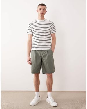 Only & Sons Loose Fit Pleated Shorts - Natural