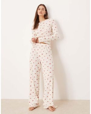 ASOS Mix & Match Pyjama Trouser - Natural