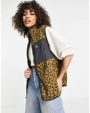 Element Lake - Bodywarmer Met Luipaardprint - Wit