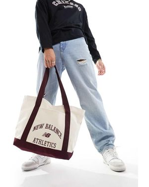 New Balance Bolso Tote Blanco Hueso Y Athletics De