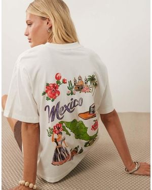 ASOS Oversized T-Shirt Met Mexico Map-Print - Meerkleurig