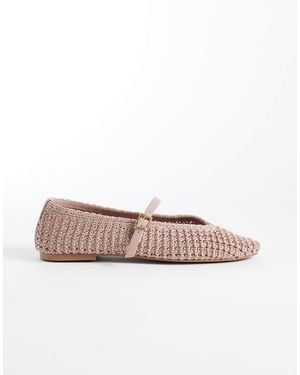 schuh – lisbeth – gewebte ballerinas - Weiß