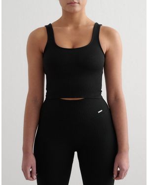 Aim'n – geripptes, nahtloses bustier - Schwarz