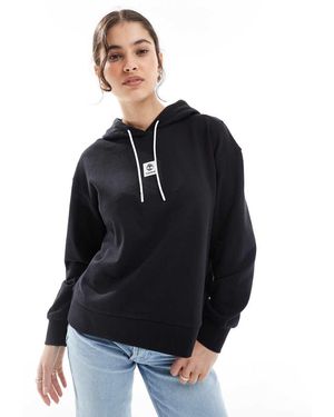 Timberland Sudadera Negra Con Capucha De Felpa Rizada De - Azul